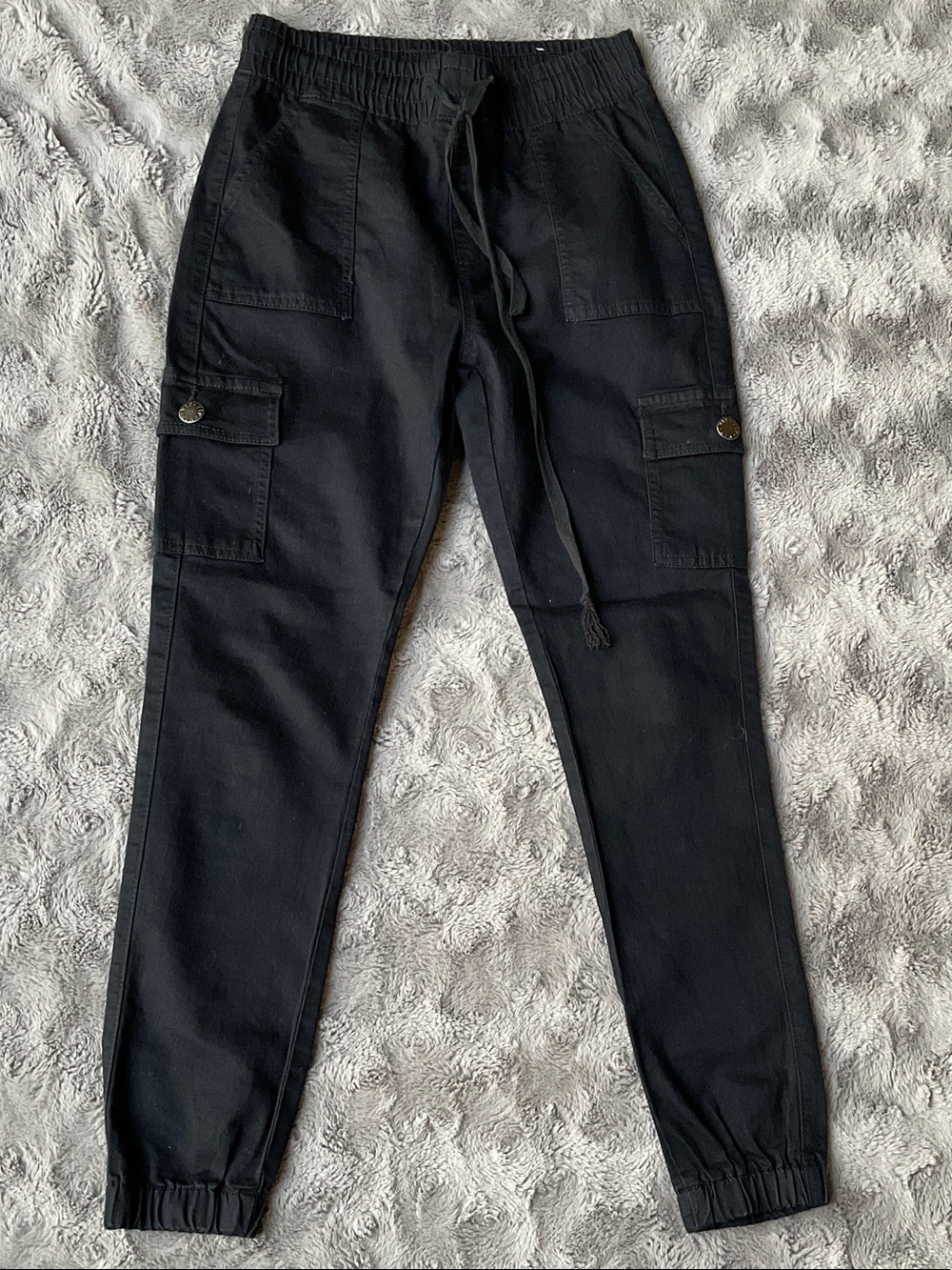 Black Cargo Jogger Pants - Track Joggers